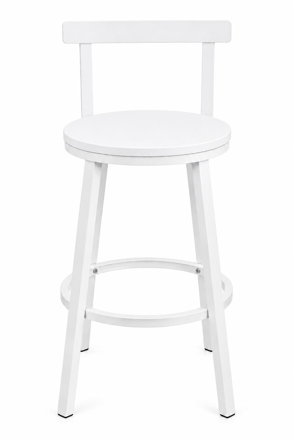 Lot de 2 tabourets de cuisine style industriel, structure acier, assise bois