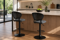 Lot de 2 tabourets de cuisine pivotants 360°, hauteur réglable 84-105 cm
